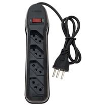 Filtro De Linha Circuit Breaker 4 Tomadas Pp 3x0,75 1m Preto