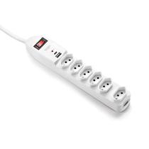 Filtro De Linha Com 6 Tomadas + Usb Tipo A/c 10a Filtro De Linha Com 6 Tomadas + Usb Tipo A/c 10a
