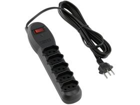 Filtro de Linha com Disjuntor Rearmável 5 Tomadas 3 Metros Force Line