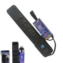 Filtro De Linha Com Fusivel 6 Tomadas 10a Tv Som Video Game Filtro De Linha Com Fusivel 6 Tomadas 10a Tv Som Video Game