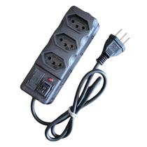 Filtro de linha de 3 tomadas régua elétrica bivolt 110v/220v acompanha 2 adaptadores bob esponja