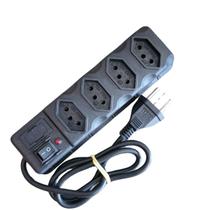 Filtro de linha de 4 tomadas regua eletrica bivolt 110v/220v com fusível acompanha 2 adaptadores bob esponja