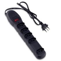 Filtro De Linha De 5 Tomadas Filtro De Linha 5 Tomadas Cor Preto Comprimento Do Cabo De 100cm 110v/220v