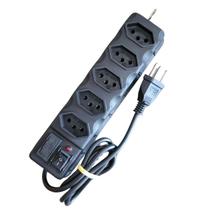 Filtro de linha de 5 tomadas regua eletrica bivolt 110v/220v com fusível acompanha 2 adaptadores de tomada bob esponja