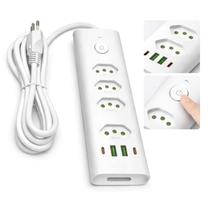 Filtro de Linha Extensão 2 Metros com 2 USB e 2 USBC BMax Proteção Sobrecarga Bivolt