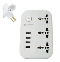 Filtro de Linha Extensão 3 Saídas Universais 4 USB 2500W