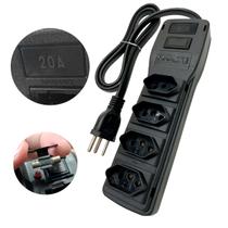 Filtro De Linha Extensão 4 Tomadas 20A Bivolt Cabo Grosso 1m