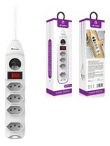 Filtro De Linha Extensão 4 Tomadas Medidor De Tensão