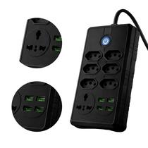 Filtro De Linha Extensão 6 Tomadas Universal 2 Metros Usb Bivolt Extensão eletrica 2m 127v 220v 6 Entradas Mais 1 Universal E 4 Usb Branco Filtro De Linha Extensão 6 Tomadas Universal 2 Metros Usb Bivolt Extensão eletrica 2m 127v 220v 6 Entradas Mais 1 Universal E 4 Usb Branco
