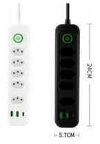 Filtro De Linha Extensão E103u 5 Tomadas, 2 Usb, 1 Tipoc Filtro De Linha Extensão E103u 5 Tomadas, 2 Usb, 1 Tipoc