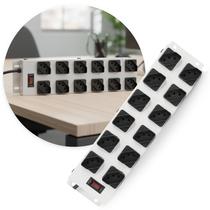 Filtro de Linha Extensão Metálico 12 Tomadas Régua Bivolt