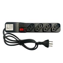 Filtro De Linha Indusat 4 Tomadas Régua Com Fusível Cabo 1m