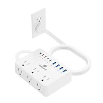 Filtro de Linha Kakyanill 100W 6 Tomadas AC 8 Portas USB com Protetor contra Surtos Filtro de Linha Kakyanill 100W 6 Tomadas AC 8 Portas USB com Protetor contra Surtos