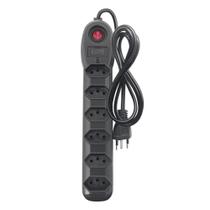 Filtro de Linha Megatron 6 Tomadas 3 x 0,75mm 10A Cabo 1m SM Preto