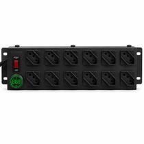 Filtro de Linha Metálico 12 Tomadas com Voltímetro Digital Preto NBR 14136 Bivolt Liga/Desliga Cabo 1,1m IPEC Filtro de Linha Metálico 12 Tomadas com Voltímetro Digital Preto NBR 14136 Bivolt Liga/Desliga Cabo 1,1m IPEC