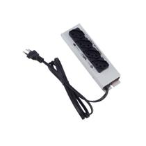 Filtro de Linha Metálico 4 Tomadas Tripolar Bivolt 120Cm Cinza - Force Line