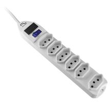 Filtro de Linha Multilaser WI222 6 Tomadas Linear Branco Filtro de Linha Multilaser WI222 6 Tomadas Linear Branco