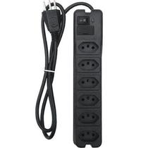 Filtro de Linha NTC 6 tomadas 10A Cabo 5,0 Metros Preto