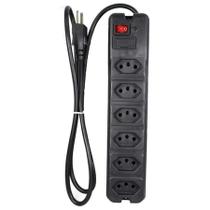 Filtro De Linha NTC PTE0206, 6 Tomadas, Preto Filtro De Linha NTC PTE0206, 6 Tomadas, Preto