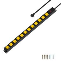 Filtro de Linha OKCHILD com 12 Tomadas, Protetor Contra Surtos em Metal, Cabo de 1,8m Filtro de Linha OKCHILD com 12 Tomadas, Protetor Contra Surtos em Metal, Cabo de 1,8m