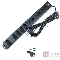Filtro de linha padrao rack 19 pol. 8 tomadas até 10a - 127v - cabo 5,0m preto Filtro de linha padrao rack 19 pol. 8 tomadas até 10a - 127v - cabo 5,0m preto