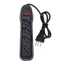 Filtro de Linha Pratik 4 Tomadas 3x0,75mm 10A Cabo 1m Preto