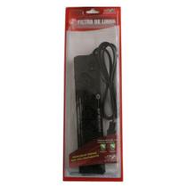 Filtro de Linha + Protetor 6 Tomadas Bivolt Metálico Preto - Force Line - Force Line Filtro de Linha + Protetor 6 Tomadas Bivolt Metálico Preto - Force Line - Force Line