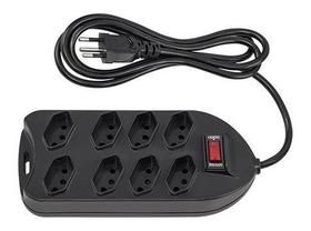 Filtro De Linha Protetor 8 Tomadas PRETO