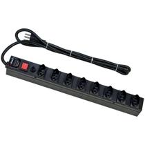 Filtro de Linha + Protetor Eletrônico 8 Tomadas 20A Bivolt Metálico Disjuntor Rearmável Cabo 1,5 metro TS Shara 562
