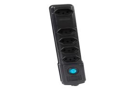 Filtro de Linha Pvc 5 Tomadas Preto Bivolt - Naticon