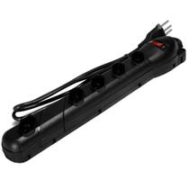 Filtro de Linha Qualitronix 5 Tomadas 3 x 0,75mm Cabo 1,2m 10A Preto