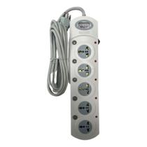 Filtro De Linha Régua 16 Tomadas (5 Universais) C/ Cabo 3m Cor Branco 127v/220v