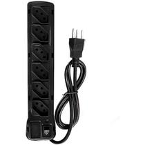 Filtro de Linha Régua 6 Tomadas Preto Fiolux