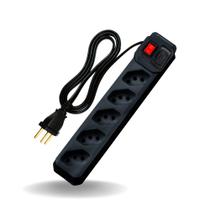 Filtro De Linha Régua Elétrica 5 Tomadas Universal Padrão Reforçada