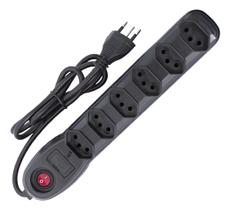 Filtro De Linha Régua Extensão 6 Tomadas C/fusível 3 Mts 10a