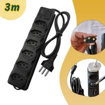 Filtro De Linha Régua Extensão Protetor Elétrico 6 Tomada 3m