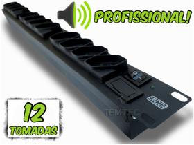 Filtro de linha régua rack rcg 12t biv 19p profissional 10un