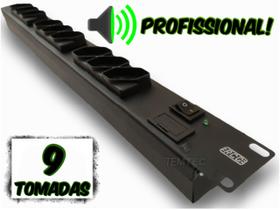 Filtro de linha régua rack rcg 9 tom biv profissional 19p