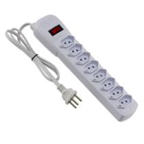 Filtro de Linha Slim 8 Tomadas Forceline 80cm Bivolt Branco