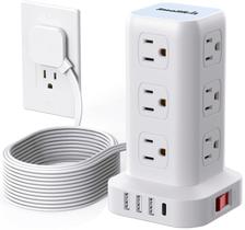 Filtro de Linha SMALLRT 16 em 1 com 12 Tomadas AC, 3 Portas USB e Cabo de 3 m