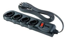 Filtro de Linha SMS Bivolt 4 Tomadas Cabo 3 Metros Circuit Breaker