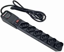 Filtro de Linha TS Shara + Protetor 6 Tomadas Bivolt Preto