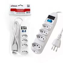 Filtro De Linha Universal 4 Tomadas Régua Extensão Chave Led
