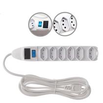 Filtro De Linha Universal 6 Tomadas Régua Extensão Chave Led