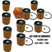 Filtro de Óleo Fazer 250 XLR 250 350 Yamaha Todos os anos KIT COM 10 UND COM ORING
