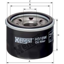 Filtro de óleo Smart Fortwo 2007 a 2016 HENGST H310W Filtro de óleo Smart Fortwo 2007 a 2016 HENGST H310W