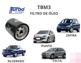 Filtro de Óleo - Turbo Filtros TBM3-Zafira, Strada, Stilo, Corsa, Celta
