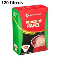 Filtro de papel 102 members mark caixa 120 unidades café mais puro e sem resíduos Filtro de papel 102 members mark caixa 120 unidades café mais puro e sem resíduos