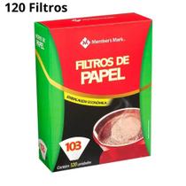 Filtro de papel 103 members mark caixa 120 unidades café mais puro e sem resíduos Filtro de papel 103 members mark caixa 120 unidades café mais puro e sem resíduos