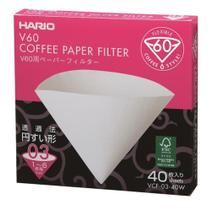 Filtro de Papel Branco Hario 03 para Coador de Café V60 03 - 40 unidades